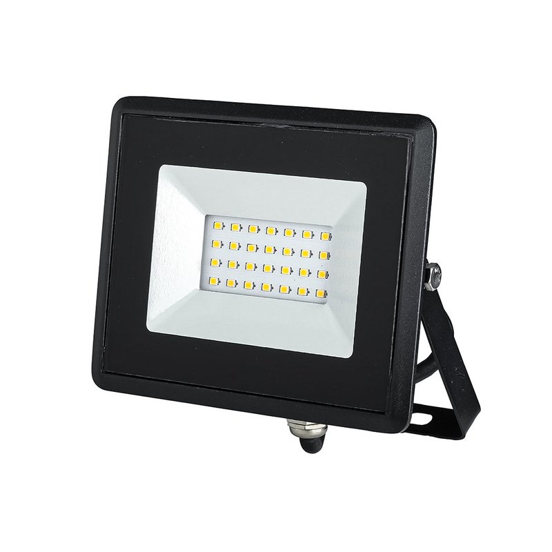 Faro Led Flood Light 20W Carcassa Nera IP65 Caldo 3000K Super Slim SKU-5946