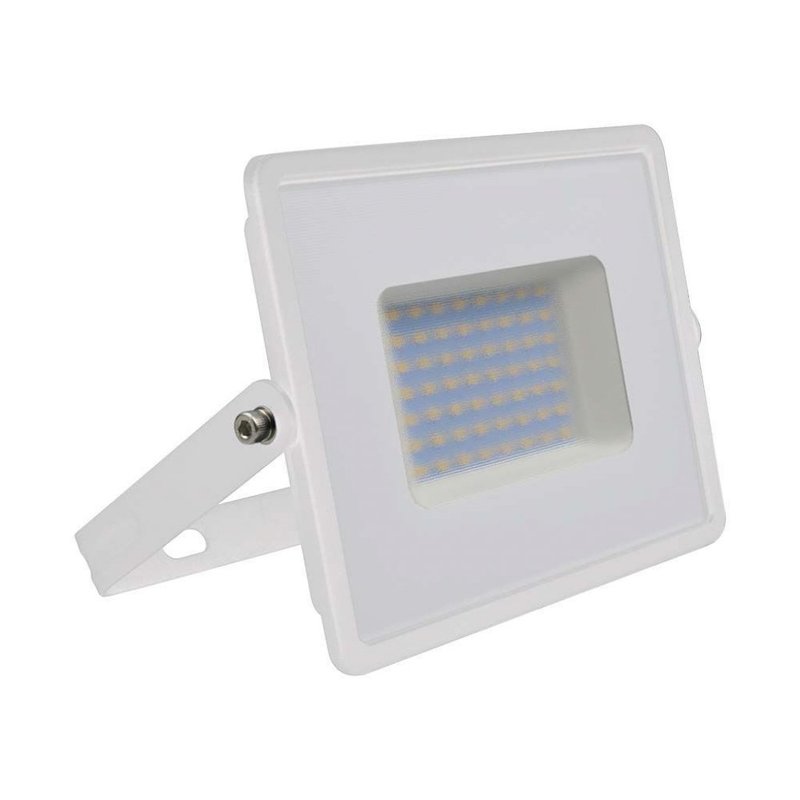 Faro Led Flood Light 50W 4300lm IP65 Slim 198X167X28mm Carcassa Bianca Luce 6500K SKU-215963