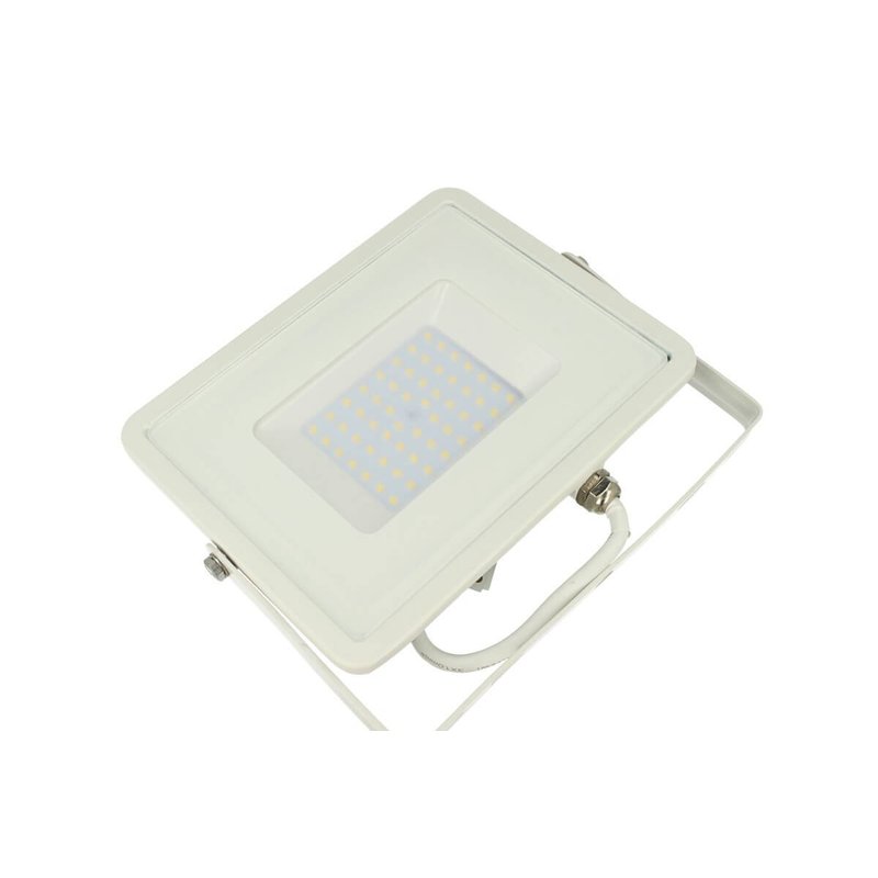 Faro Led Flood Light 50W IP65 Bianco Neutro Super Slim 28mm Carcassa Bianca Samsung Garanzia 5 Anni SKU-21410