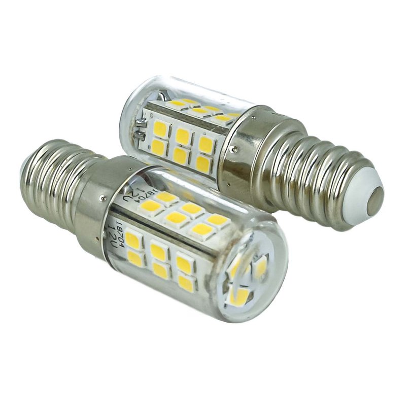 2 Pezzi Lampade Led E14 DC 12V 24V 4W Bianco Caldo 3000K 27 Smd 2835