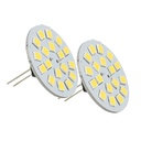 2 Pezzi Lampadine LED G4 Bispina DC AC 12V 24V 3W Bianco Caldo Attacco Centrale 18 SMD 2835