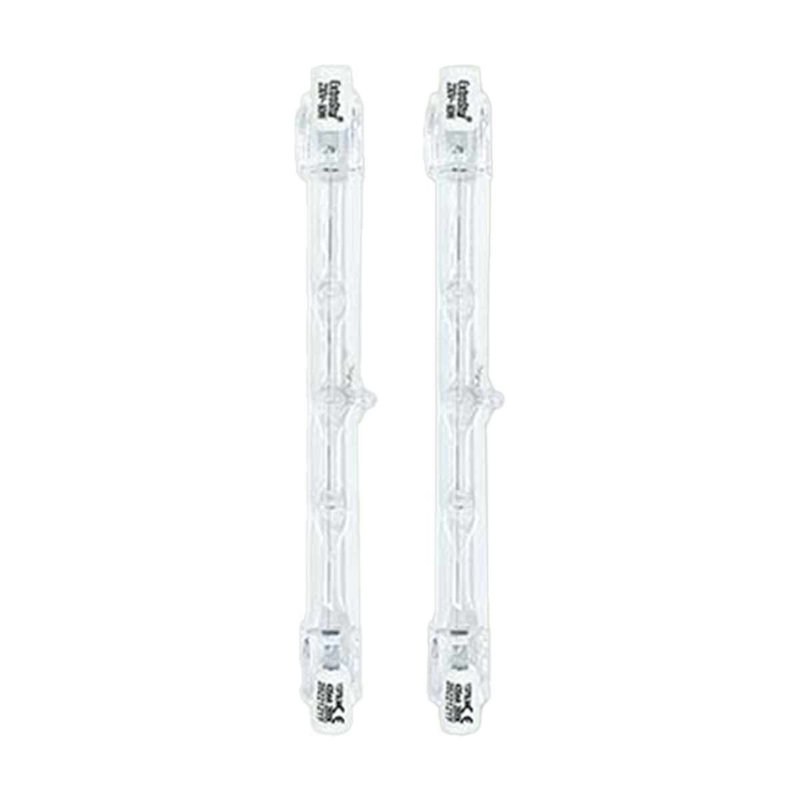 2 PZ Lampade Alogena Dimmerabile R7S 118mm 80W 1375 Lumen Bianco Caldo 2800K