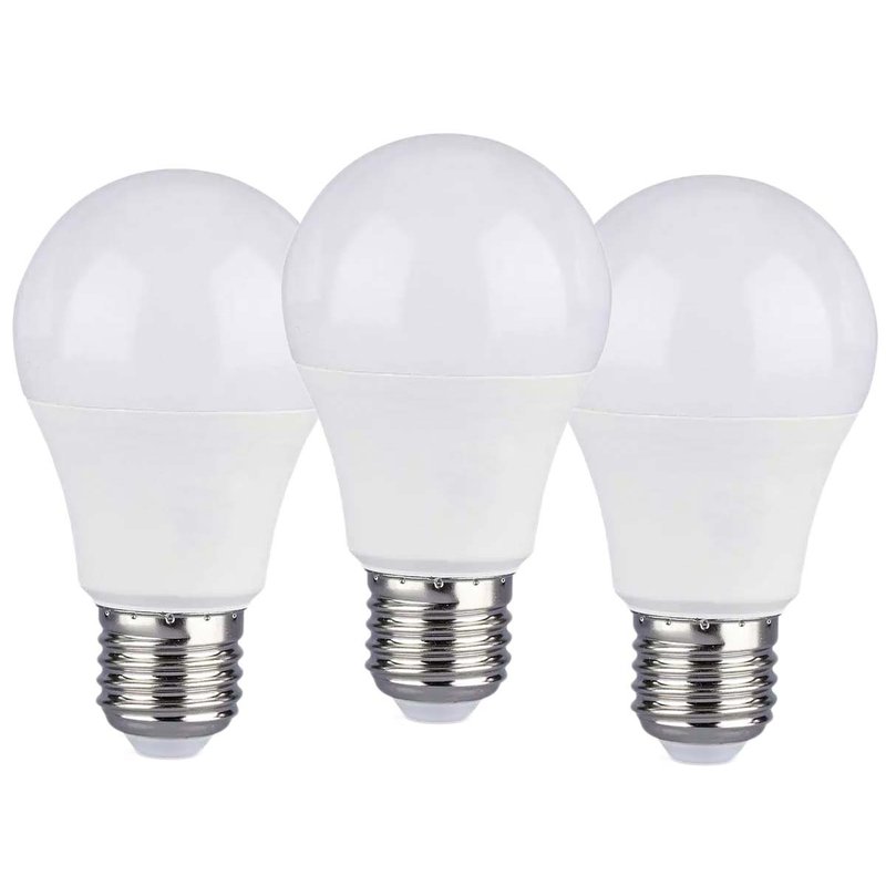 3 PZ Lampada Led E27 A60 11W Bianco Caldo 2700K Bulbo Sfera 1055 Lumen SKU-7352