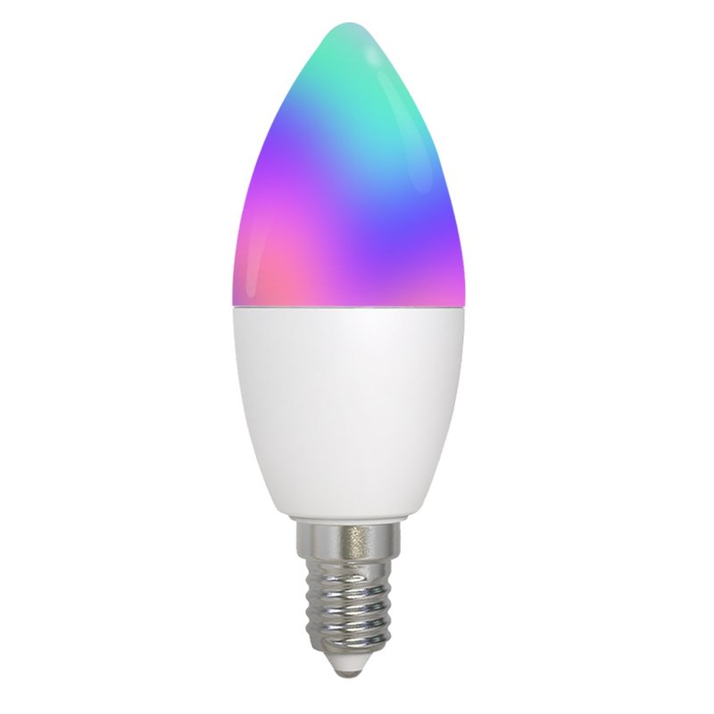 Lampada Led E14 ZigBee 3.0 Smart WiFi 5W RGB CCT Dimmerabile APP Compatible Amazon Alexa Google Home