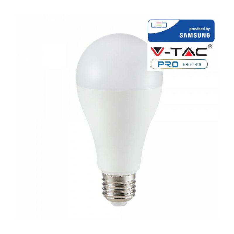 Lampada Led E27 A65 15W Bianco Caldo 3000K Bulbo Sfera Chip Samsung Garanzia 5 Anni SKU-159