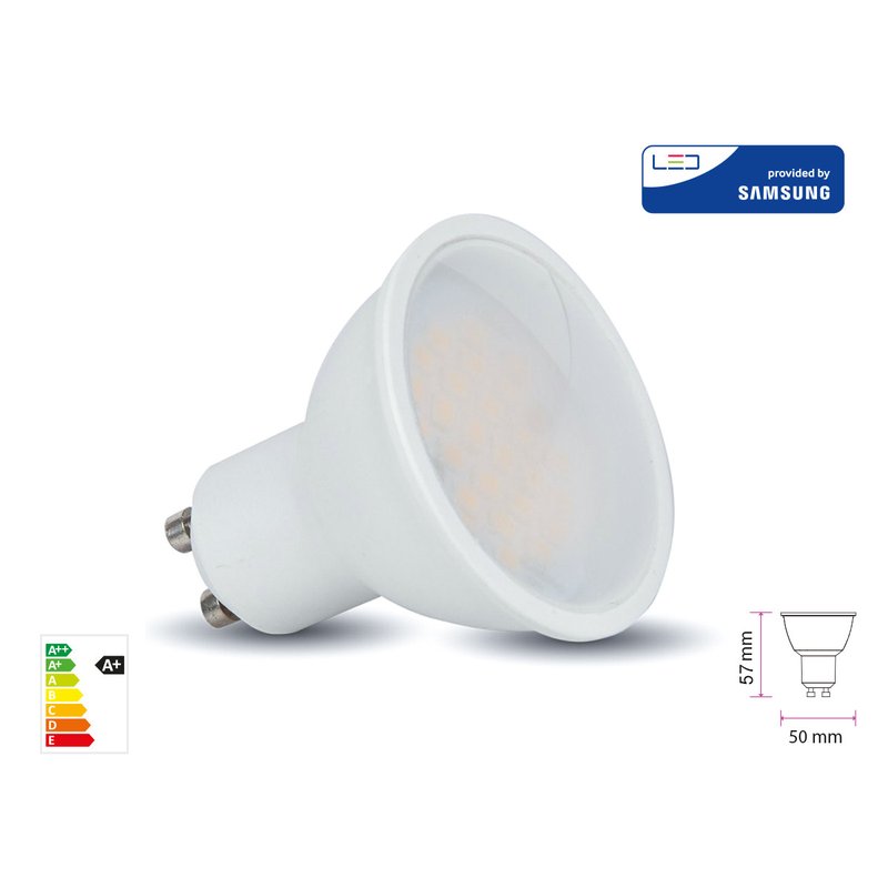 Lampada Led GU10 10W 1000LM 220V 110 Gradi Caldo 3000K Diffusore Opale Chip Smd Garanzia 5 Anni SKU-218781