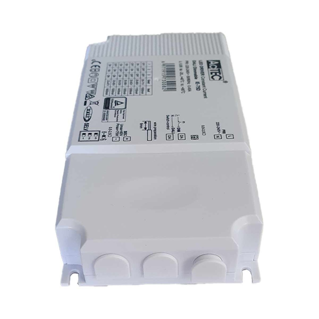 Led Driver 75W Dimmerabile DALI 2 Push Dimming Corrente Costante Configurabile 1050mA 1150mA 1200mA 1300mA 1400mA 1500mA 1600mA