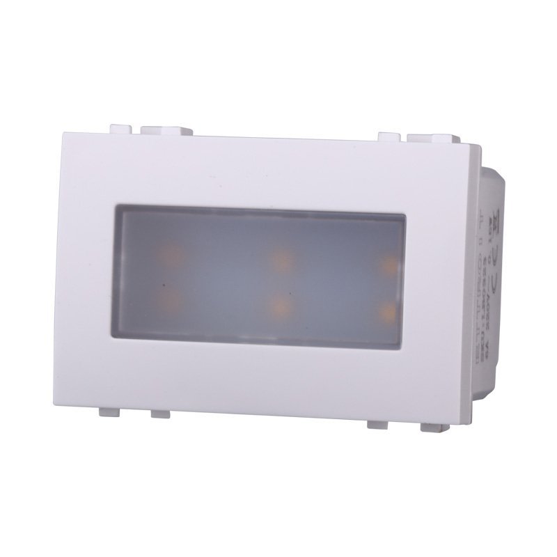 ETTROIT Lampada Led Segnapasso 3P 220V Bianco 3000K Compatibile Con Bticino Living Light