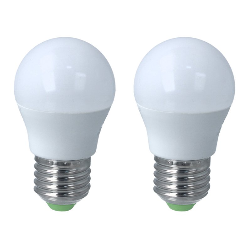 2 PZ Lampada A Led E27 G45 6W Bianco Caldo 3000K 510 Lumen