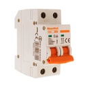 MeanWell MCB Interruttore Magnetotermico Automatico Curva C 2P 2M 6000A C32A AC 400V IP20 IEC60898-1