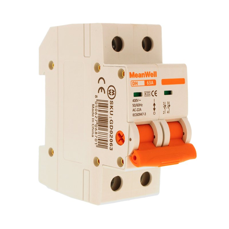 Interruttore Sezionatore Modulare 2P 2M  63A AC 400V IP20 IEC60947-3