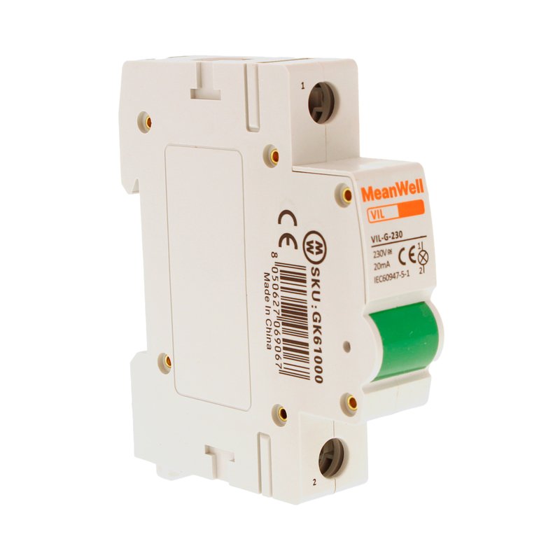 Indicatore Luminoso Modulare Verde 1P 1M   AC 230V IP20 IEC60947-5-1