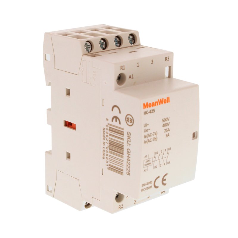 Contattore Modulare AC 4P 2M  2NO+2NC 25A AC 230V IP20 IEC61095 / IEC60947-4-1