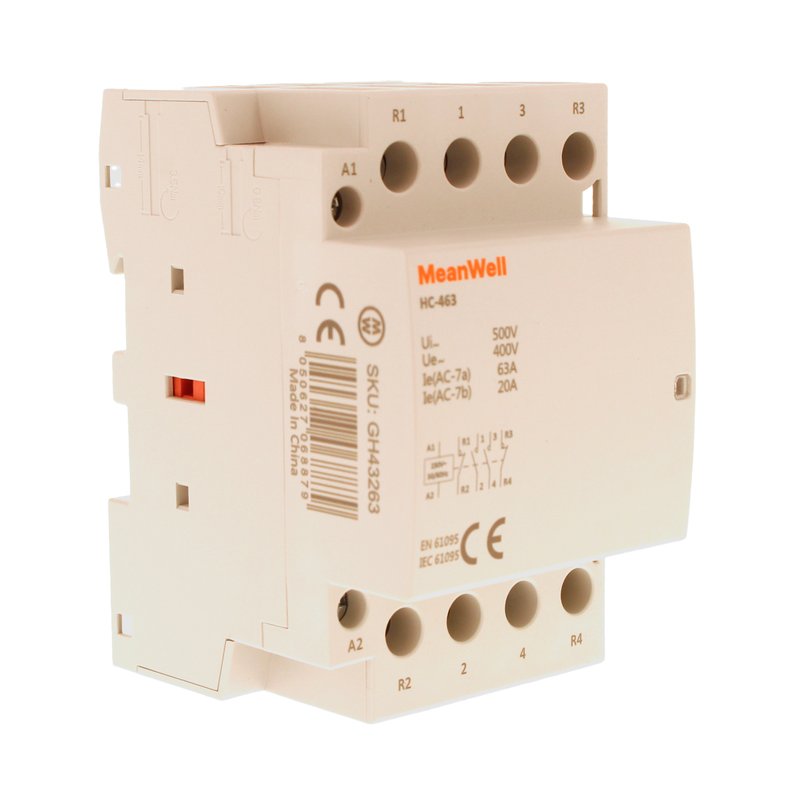 Contattore Modulare AC 4P 3M  2NO+2NC 63A AC 400V IP20 IEC61095 / IEC60947-4-1