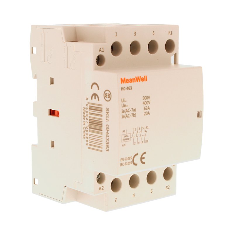 Contattore Modulare AC 4P 3M  3NO+1NC 63A AC 400V IP20 IEC61095 / IEC60947-4-1