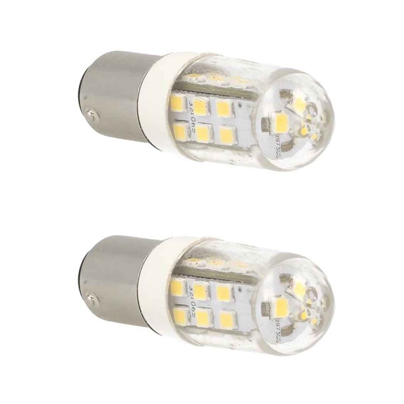 2 Pezzi Lampada Led Barca BAY15D Bianco Neutro 12V 24V 4W