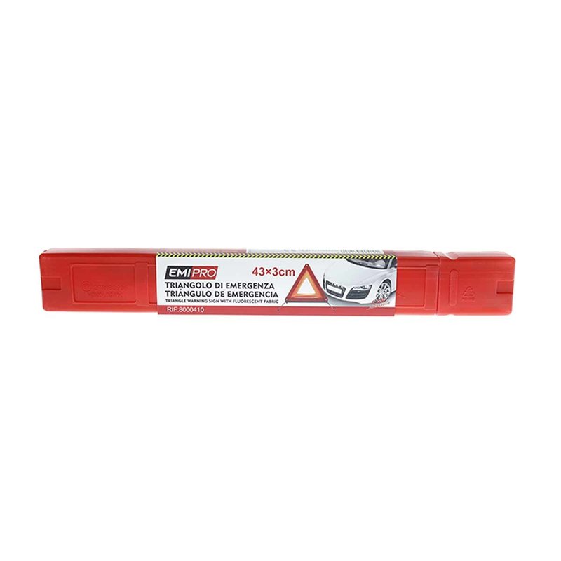 Triangolo Emergenza Auto Pieghevole Compatto Per Emergenza Stradale Omologato E9 27R033936 43x3cm