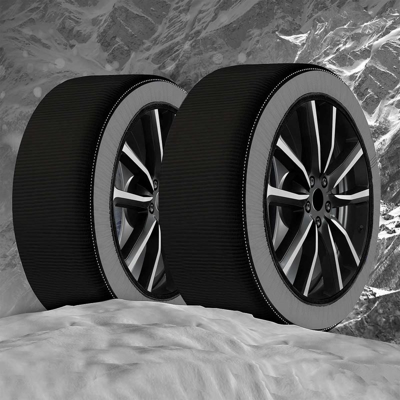 Calze Da Neve per Auto Omologate EN 16662-1 2020 Modello Nero StandardMisura XXL