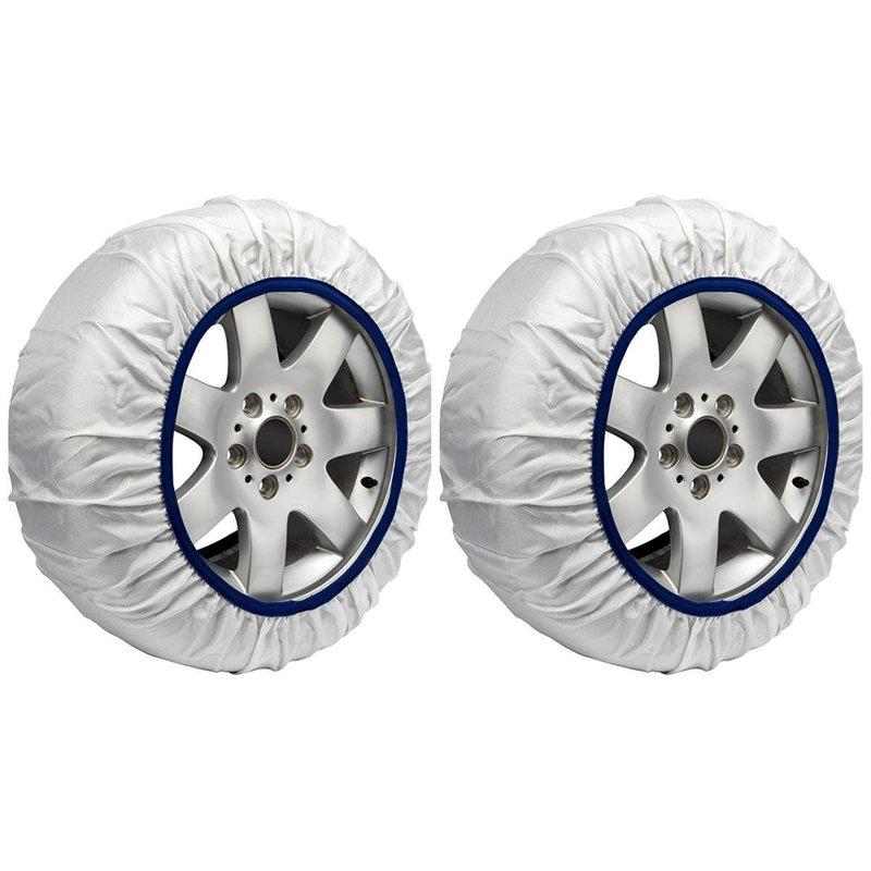 Calze Da Neve per Auto Omologate EN 16662-1 Modello Bianco Standard Misura S