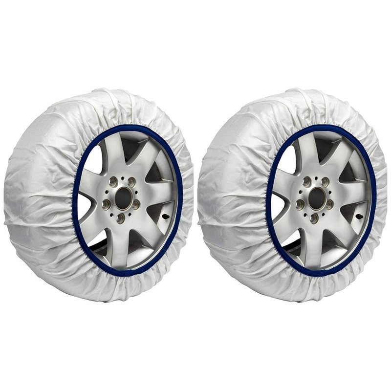 Calze Da Neve per Auto Omologate EN 16662-1 Modello Bianco Standard Misura XXL