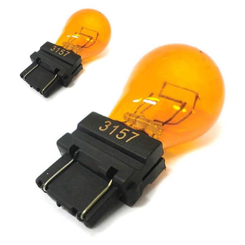 2 PZ Lampada Alogena 3157 Amber T25 PY27/7W 12V 27/7W W2.5x16q Doppio Filamento Arancio