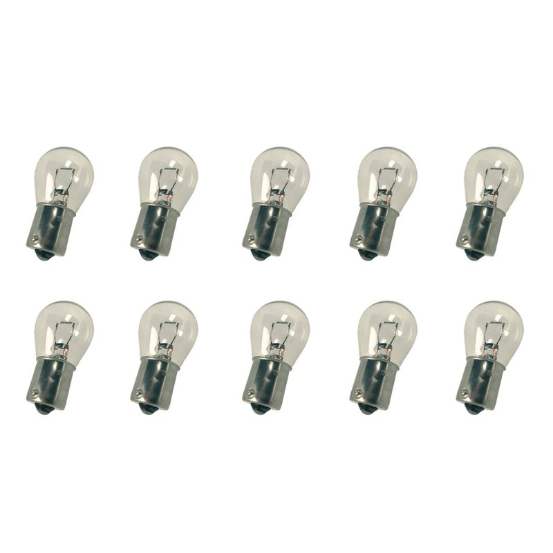 10 Pezzi Lampada Alogena S25 PY21W BAU15S 12V 21W Singolo Filamento Trasparente Piedi Storti