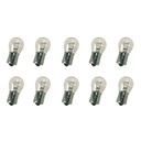 10 Pezzi Lampada Alogena S25 PY21W BAU15S 12V 21W Singolo Filamento Trasparente Piedi Storti