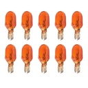 10 Pezzi Lampada Alogena T10 WY5W 12V 5W Amber Arancione Zoccolo Vetro W2,1x9,5d