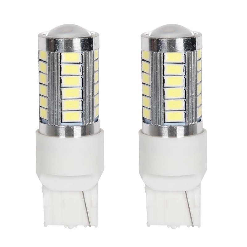 2 Pezzi Lampada Led T20 7440 W21W 33 SMD 5730 12V 24V 280lm 3W Luce Bianco Freddo Compatibile con Auto e Camion 61mm