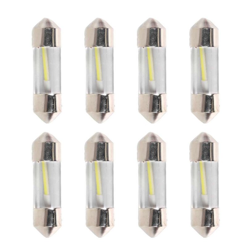 8 Pezzi Lampada Led Siluro 31mm T11 SV8.5 C5W C10W COB 12V 1W 100lm Bianco Freddo 6500K