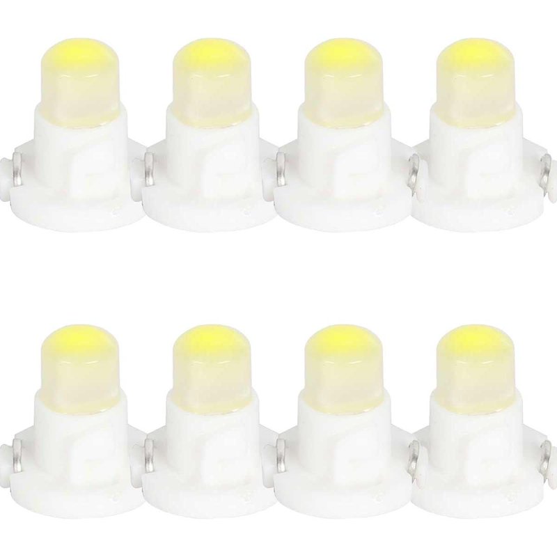 8 Pezzi Lampada Led T4.2 1 COB 12V 0.6W 40lm Bianco Freddo 6500K 17mm Luci Cruscotti e Strumentazioni