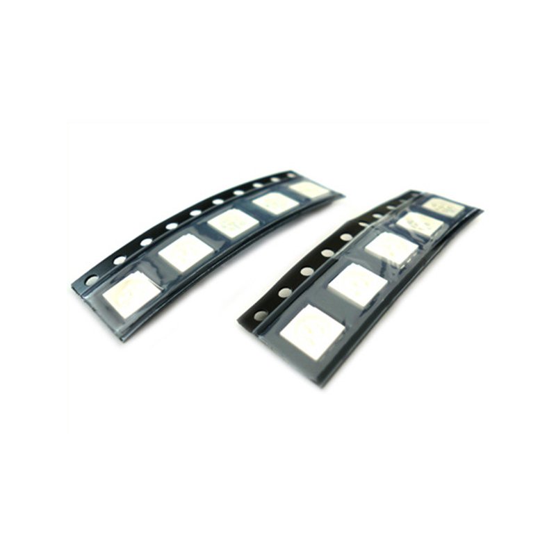 10 PZ Led SMD 5050 PLCC-6 Blu Blue 3V 0,2W 3 Chips