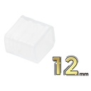 15 Gommini PVC Termine Per Chiusure Striscia Led Impermeabile Passo 12mm Interno 16X8mm