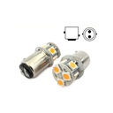 2 Lampade Led Barca Nautica BAY15D Bianco Caldo 12V 24V 2W No Polarita Piedi Sfalfati 8 Smd 5050 Baionetta G18,5