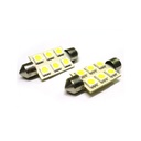 24V Lampada Led Siluro T11 C5W 41mm 6 Smd 5050 Bianco Camion