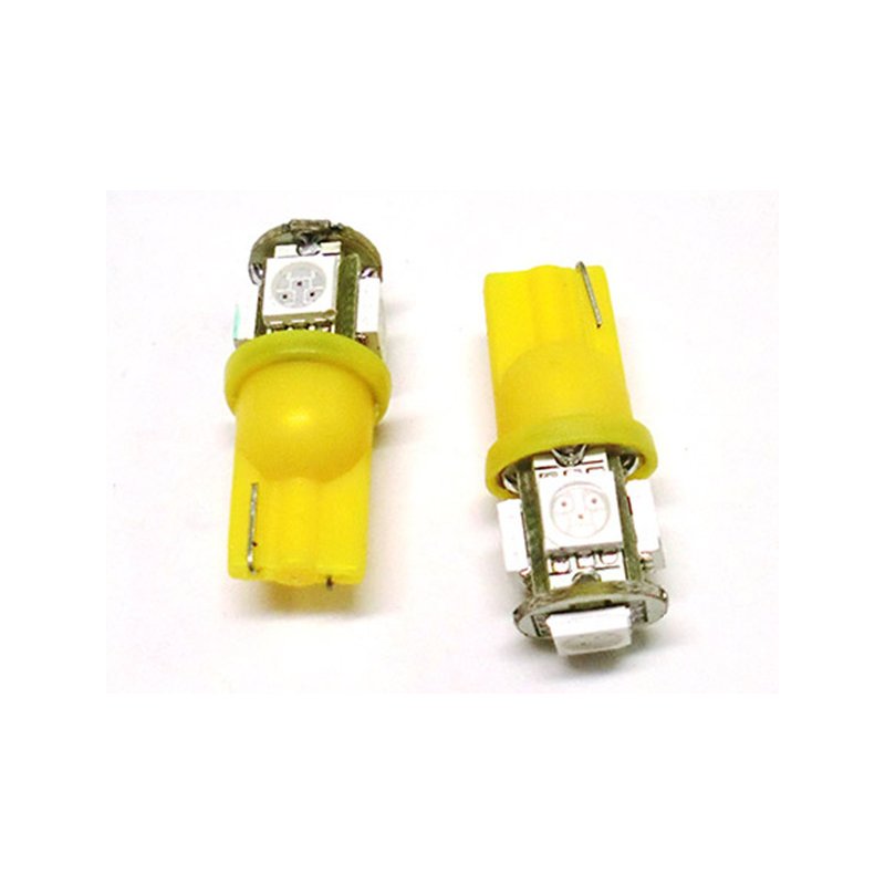 24V Lampada Led T10 W5W 5 Smd Arancione X Freccia Lateraie Camion