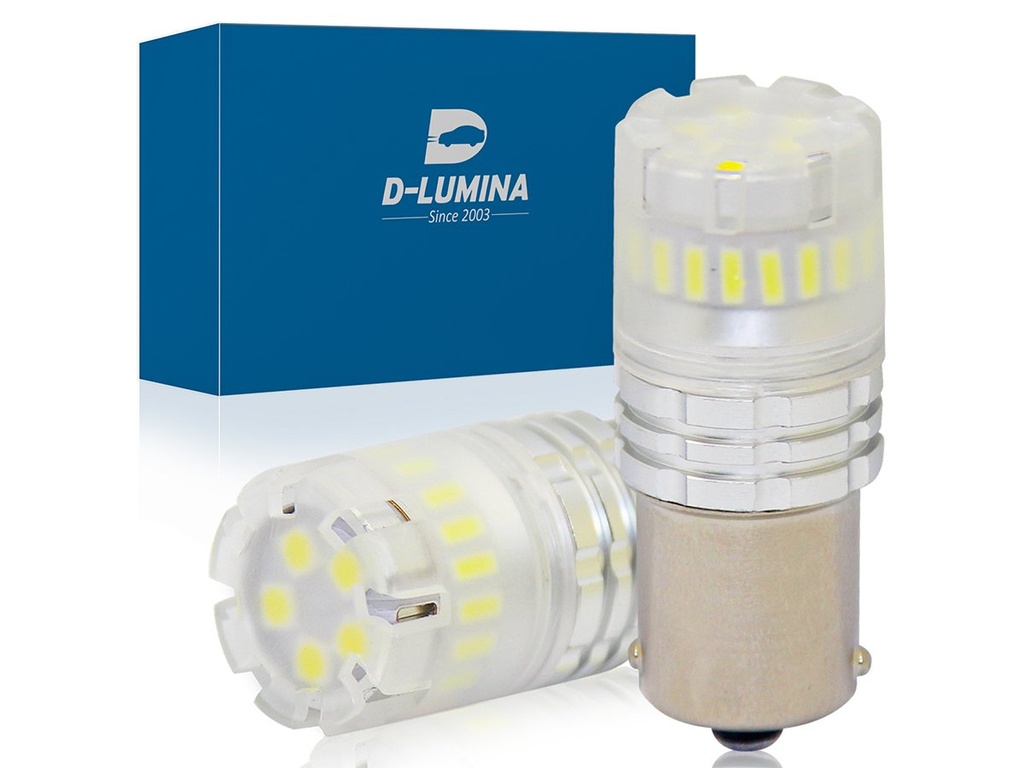 Lampada Led 1156 BA15S P21W Canbus Bianco 12V No Polarita IP67 Illuminazione 360 Gradi