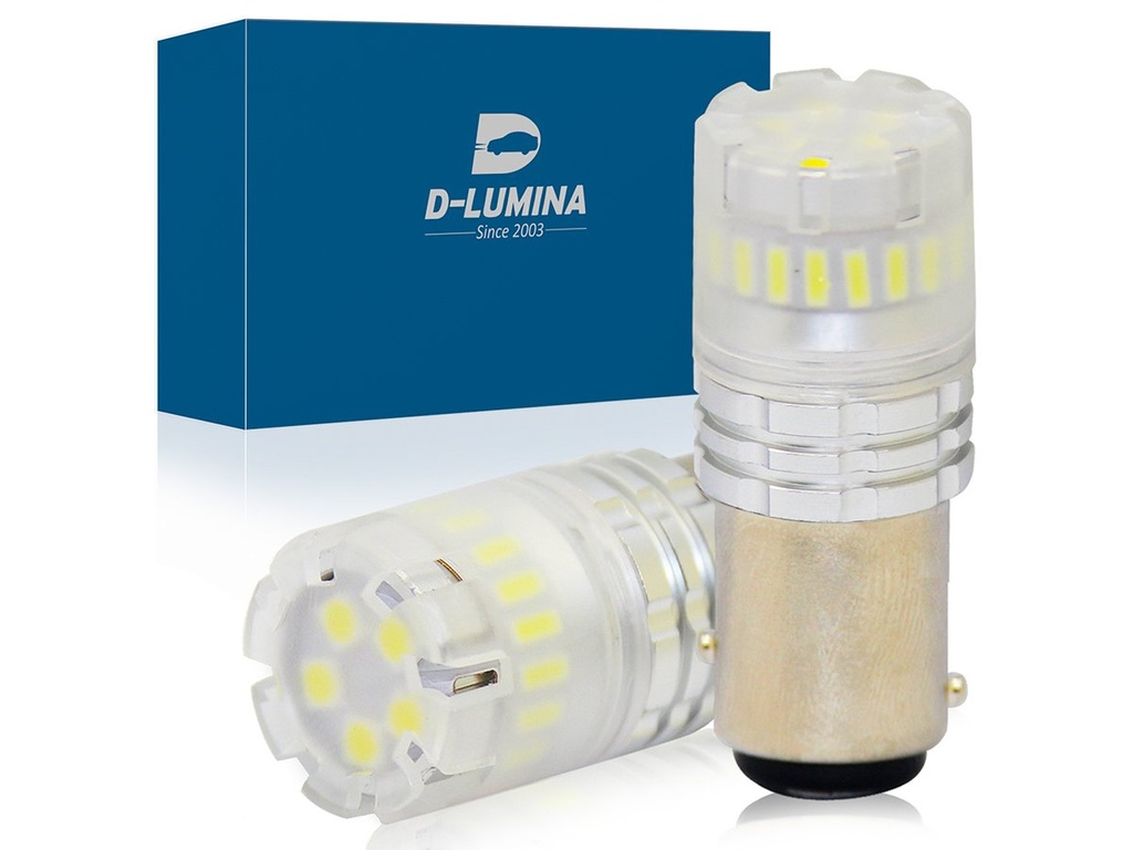 Lampada Led 1157 BAY15D P21/5W Canbus Bianco 12V No Errore IP67 Illuminazione 360 Gradi