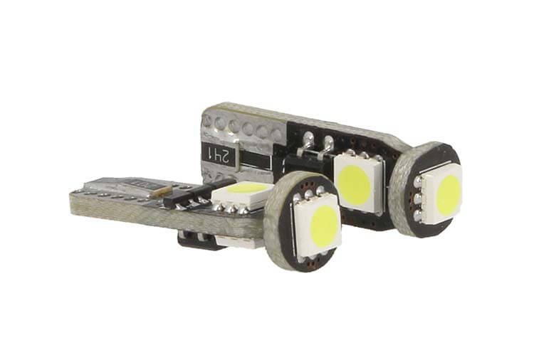 Lampada Led Canbus T10 W5W 3 Smd 5050 Bianco 12V No Polarita No Errore Luci Posizione Fiat Grande Punto Nuova Panda