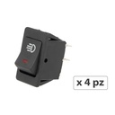 4 PZ Interruttore Bilanciere Quadrato On Off Push Button Switch 4 Pin Con Indicatore Led Spia Rosso 12V Auto Barca Foro 20X28mm