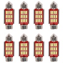 8 Pezzi Lampada Led Siluro 36mm Canbus T11 SV8.5 C5W C10W 12 SMD 4014 12V 1.8W 180lm Bianco Freddo 6500K