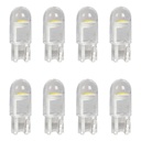 8 Pezzi Lampada Led T10 W5W 1 COB 12V 0.6W 60lm Bianco Freddo 6500K 23mm