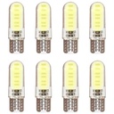 8 Pezzi Lampada Led T10 W5W 10 COB 12V 0.8W 40lm Bianco Freddo 6500K 32mm