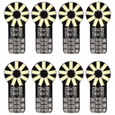 8pcs Lampadine LED W5W T10 Canbus 18 SMD 4014 12V 1.3W 100lm Bianco Freddo 6500K 28mm