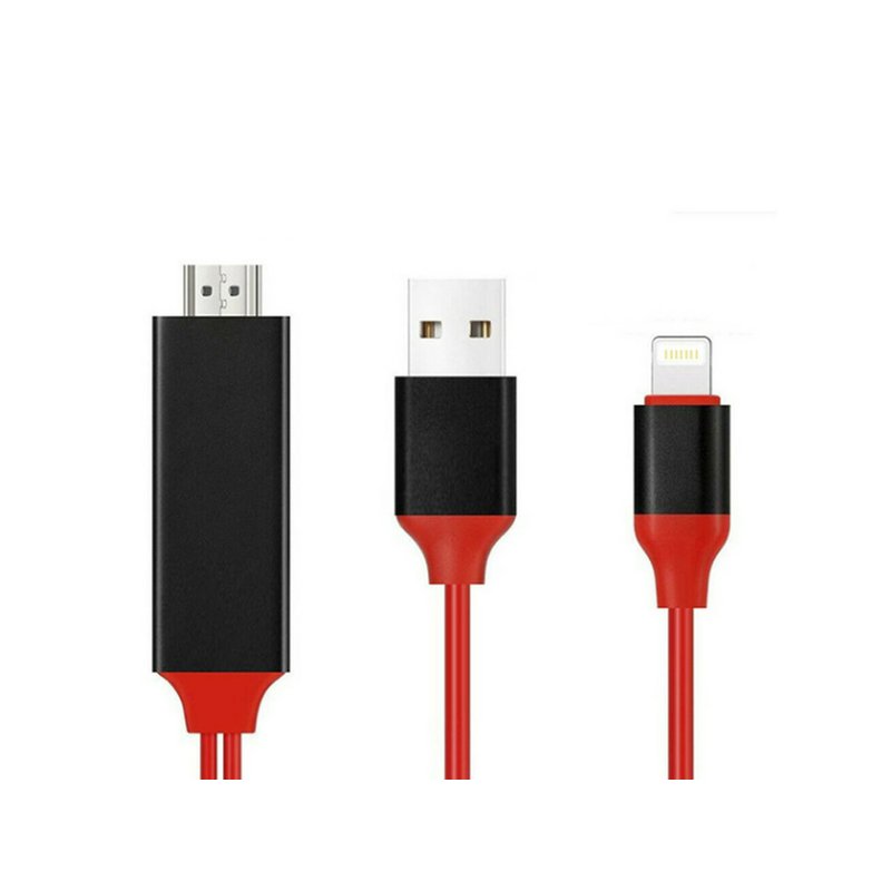 Adattatore Da Lightning A HDMI HDTV Cavo 2 Metri Per Smartphone Android A TV Monitor Proiettore