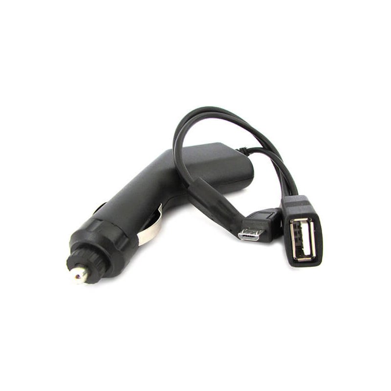 Alimentatore Convertitore DC-DC 3A Da DC 12V 24V a DC 5V Caricabatteria Auto USB e Micro USB Con Accendisigari Fulree