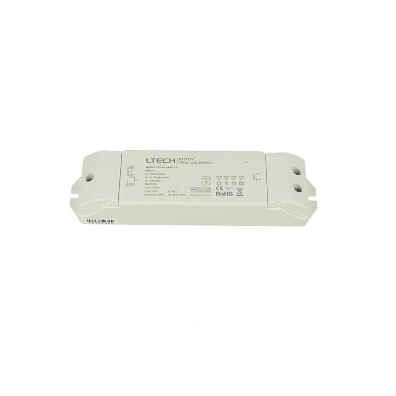 Alimentatore Dimmerabile CV 24V 36W Triac ELV Pulsante N.O. 3 In 1 Varialuce Su 220V