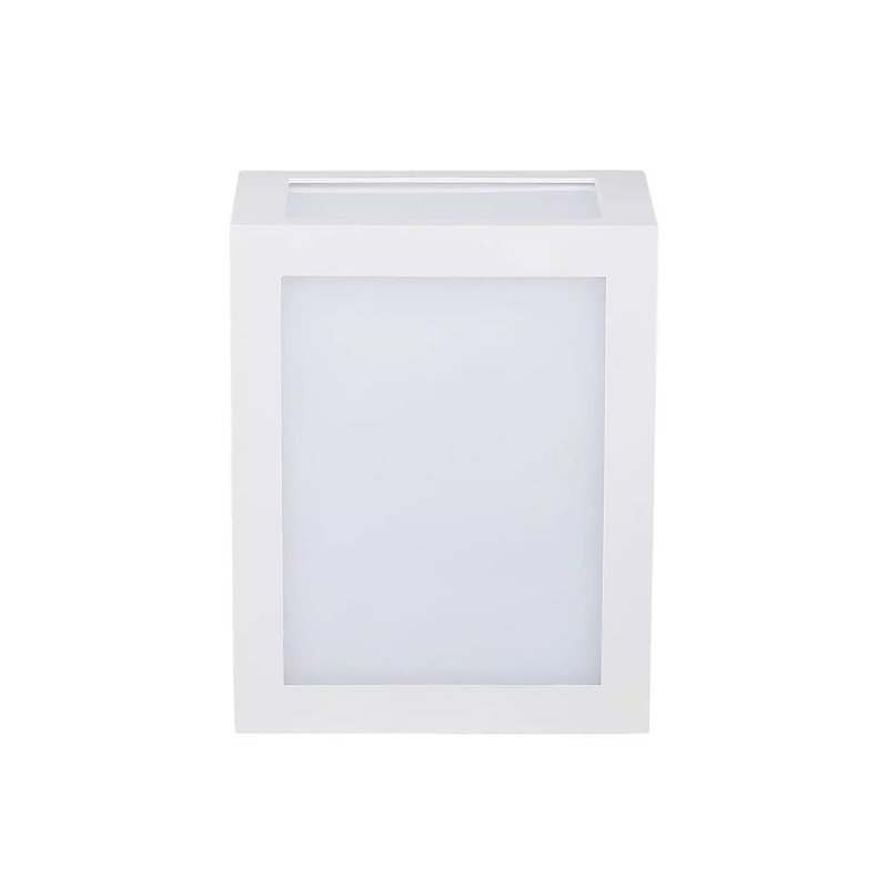 Applique Lampada Led Da Muro Parete a Lanterna 12W 6400K Carcassa Bianca IP65 360 Gradi SKU-8336