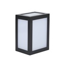 Applique Lampada Led Da Muro Parete a Lanterna 12W 6400K Carcassa Nera IP65 360 Gradi SKU-8342