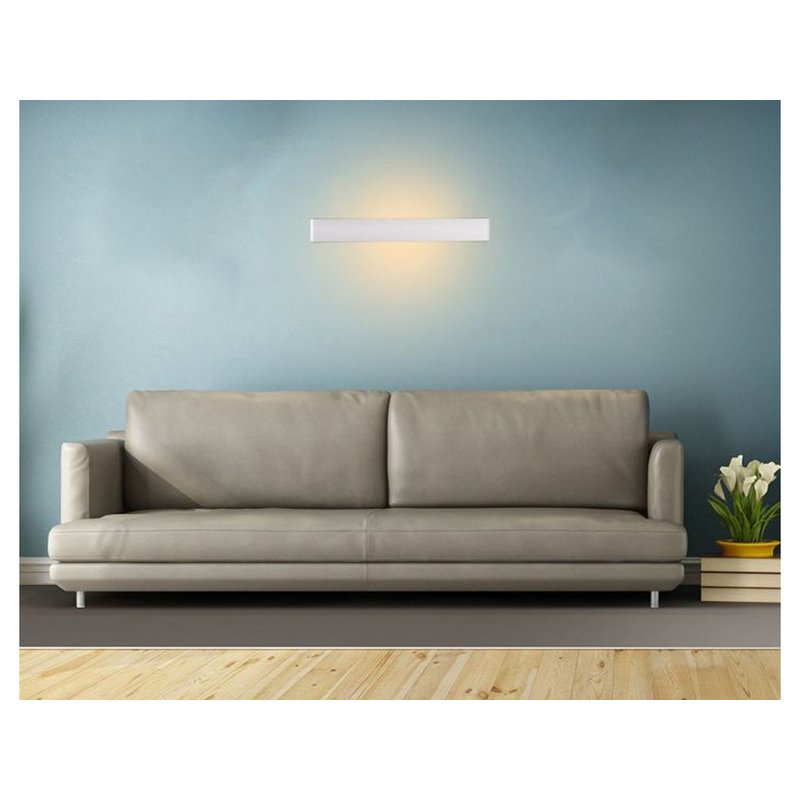 Applique Lampada Led Da Parete Rettangolare 20W 3000K Up-Down con Doppio Fascio Luminoso Carcassa Bianca IP44 SKU-218535